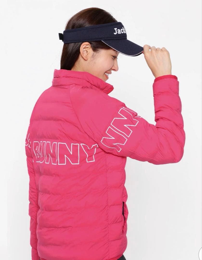 新品タグ付Jack Bunny!! ピンク ダウンジャケット 2 ジャックバニー