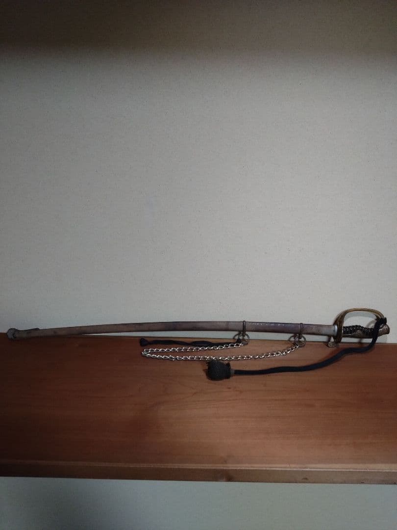 旧日本軍 桜花 三つ葉葵紋 サーベル 指揮刀 模造刀 軍刀 日本軍 海軍 陸軍