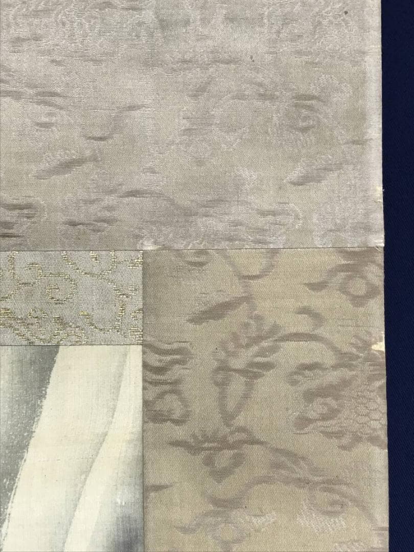 真作/中島来章/鯉図/コイ図/登龍門/滝に鯉図/花鳥図/掛軸☆宝船☆AH-659