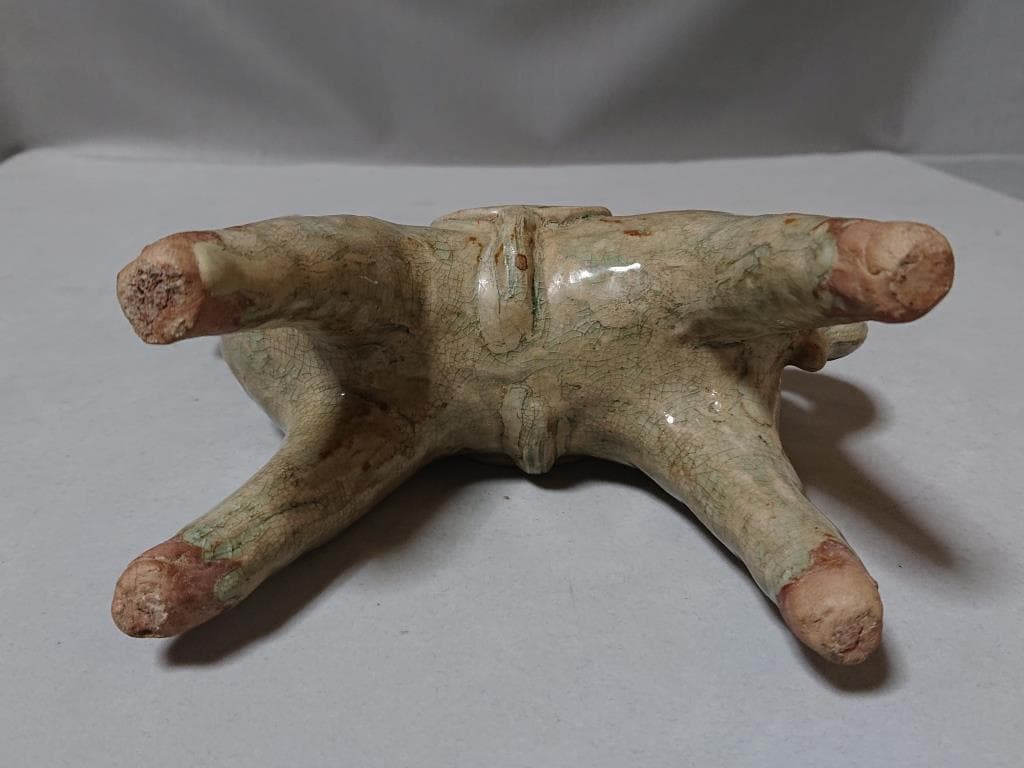 コレクター収集　タイ　バーン窯　青磁馬造形物　15～16世紀