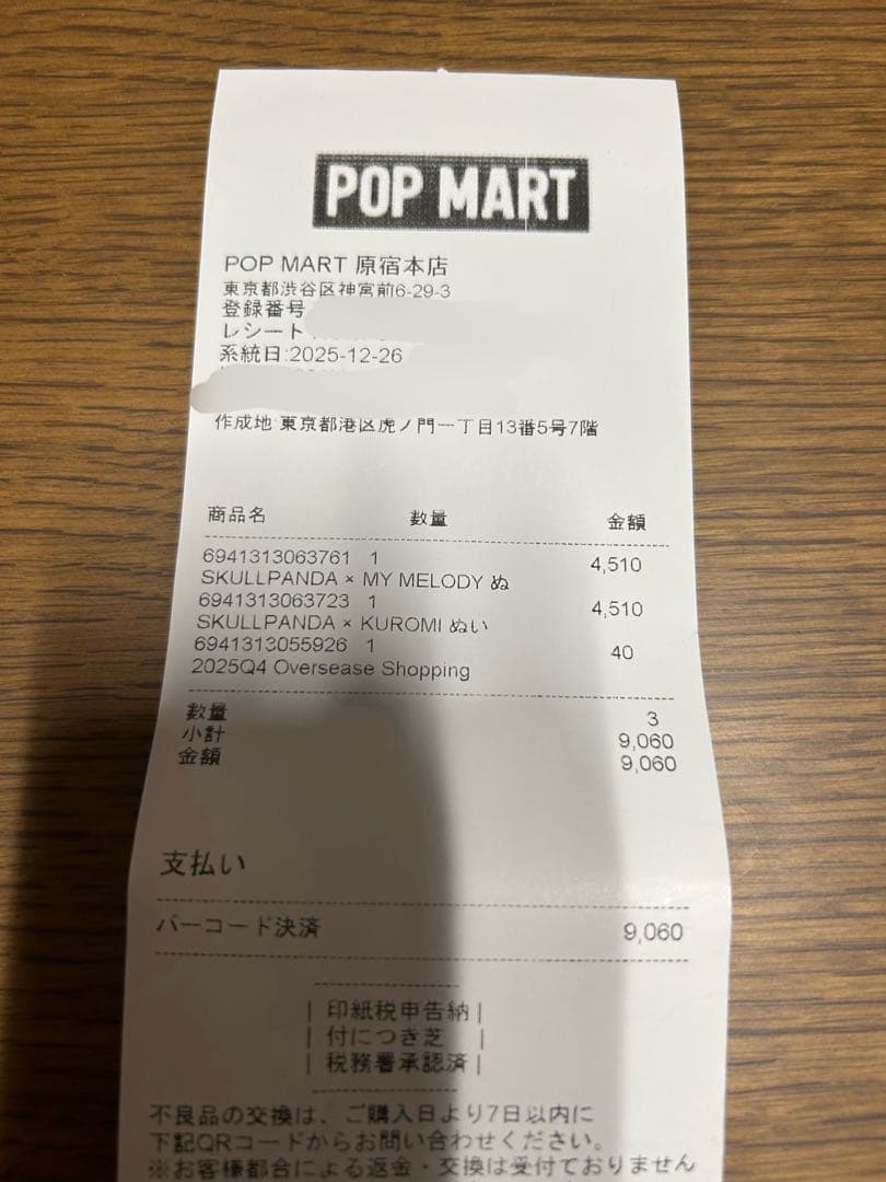 SKULLPANDA × MY MELODY ぬいぐるみペンダント