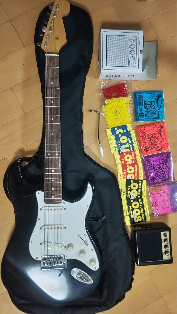 エレキギター 入門用 アンプ 弦多数つき セット