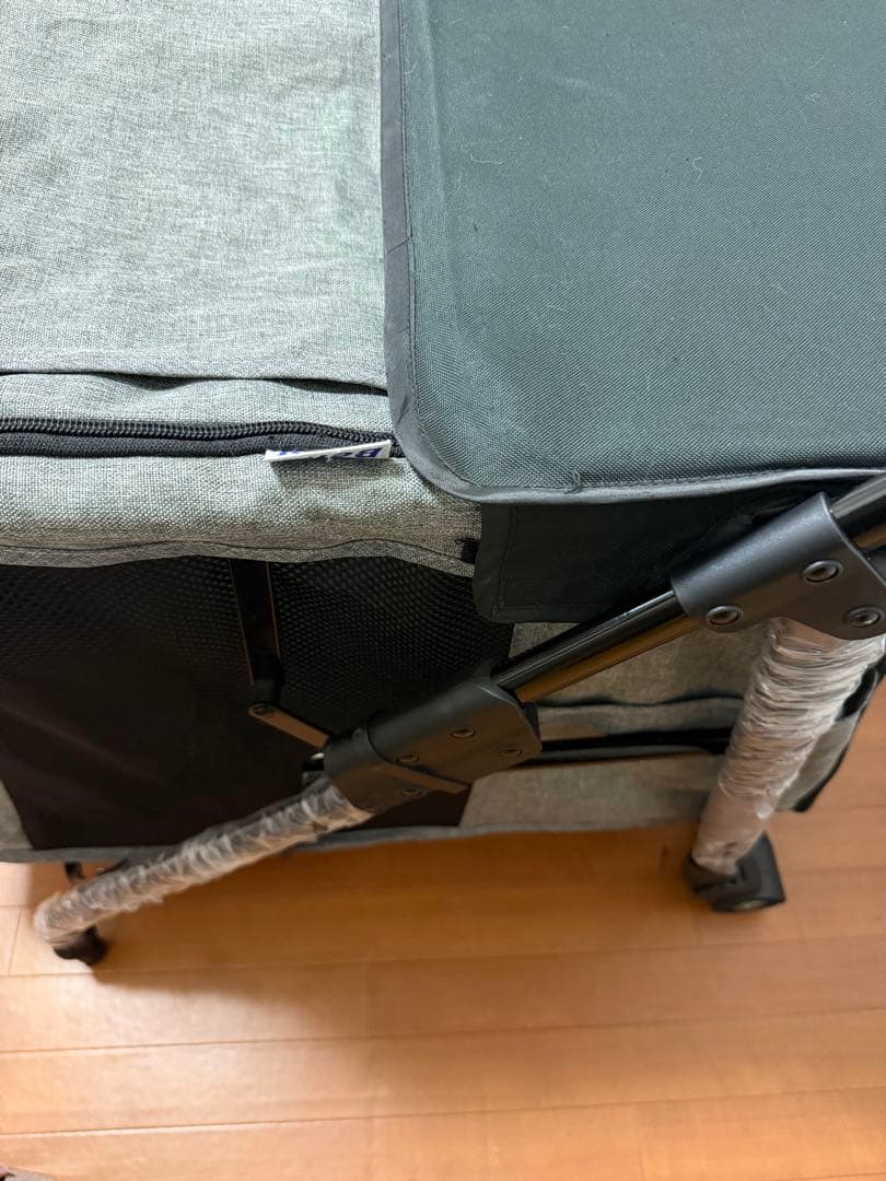 【最終価格】ワンタッチ　折りたたみペットカート グレー