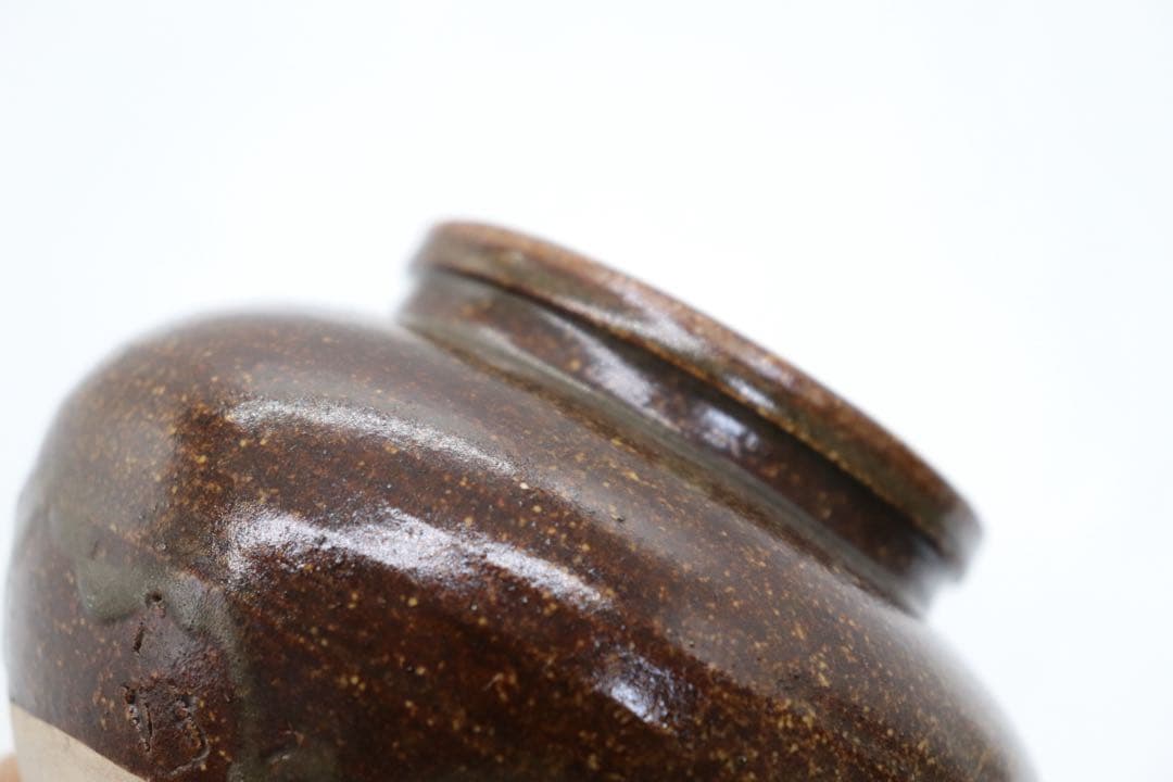 中国　明時代　醬釉壺　アンティーク　送料込み250828