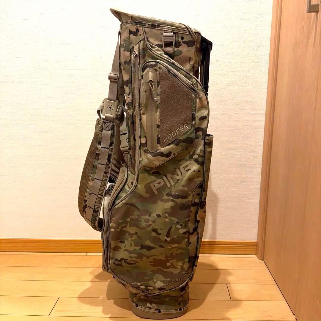 PING HOOFER迷彩 キャディバッグ スタンド付き カモフラ柄