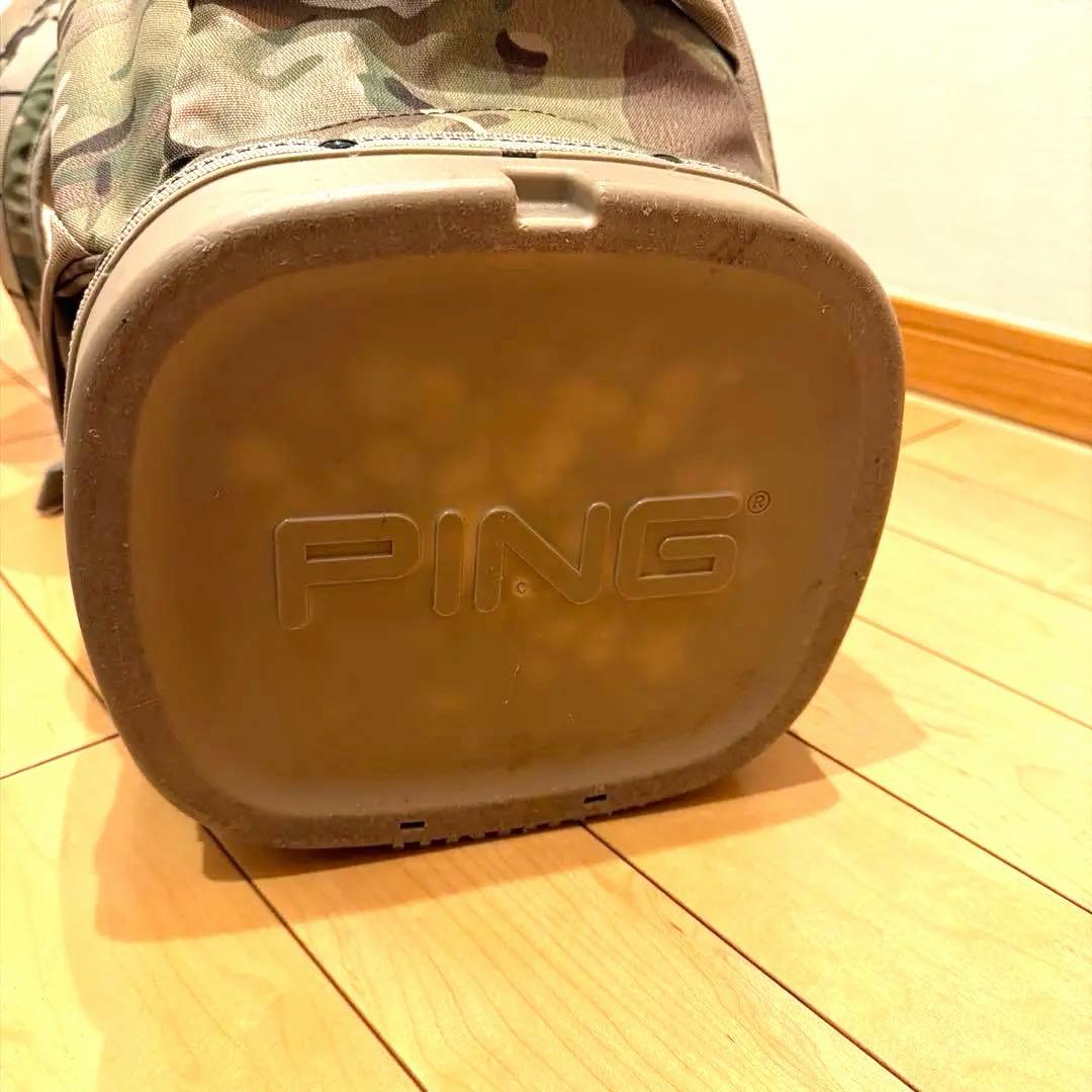 PING HOOFER迷彩 キャディバッグ スタンド付き カモフラ柄