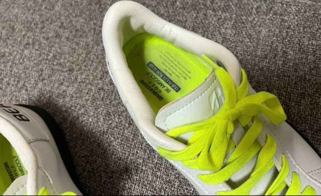 BEAMSGOLF ゴルフシューズ 23.5cm ロゴホワイト/イエロー