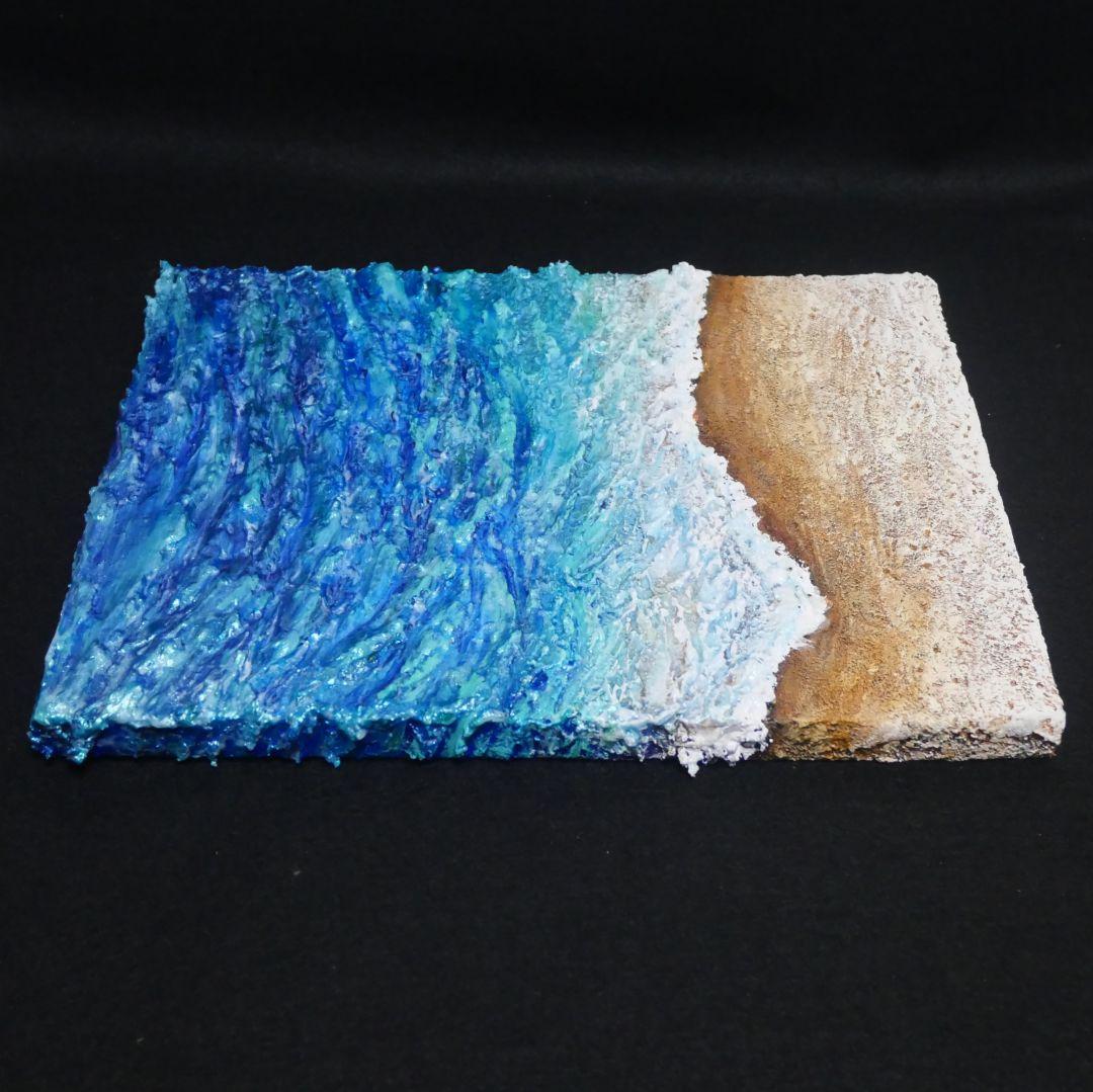 油絵 油彩 油彩画 絵 絵画 【海の砂浜】