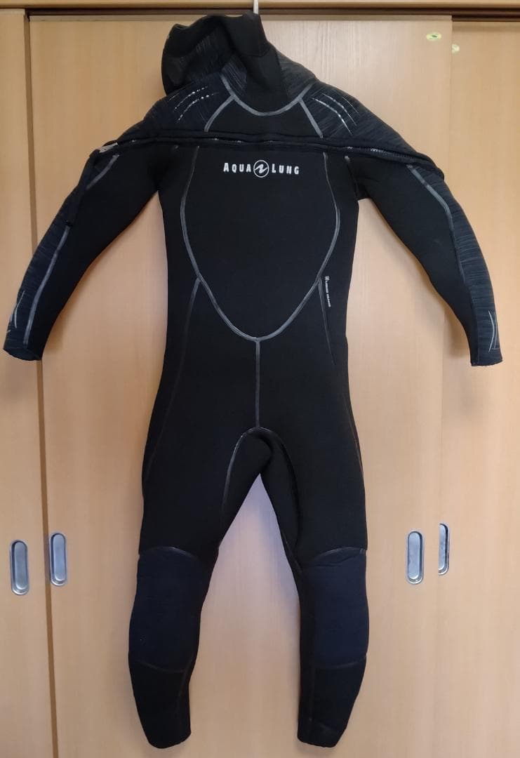 【1回使用品】8mm×7mm セミドライスーツ アクアラング，メンズ，SMサイズ