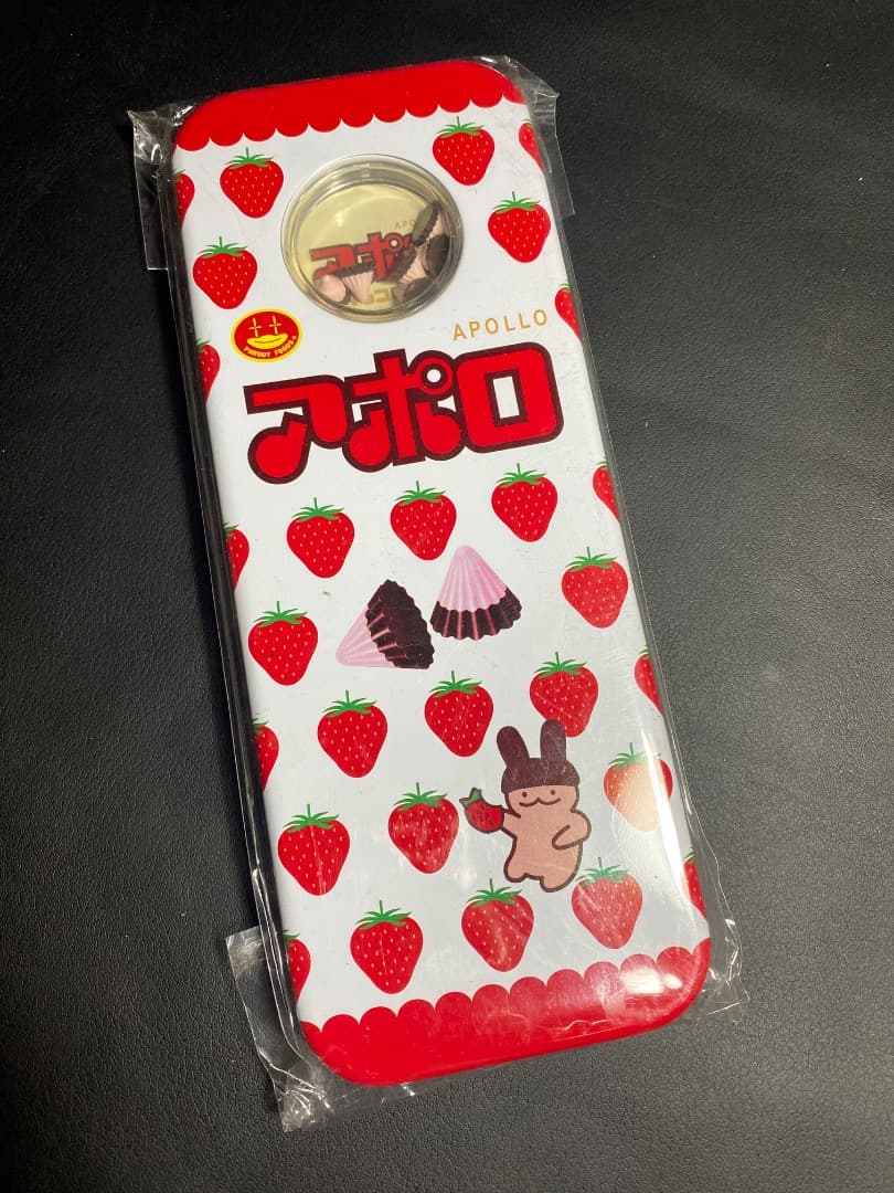 B-126/アポロ缶ペンケースお菓子なサクサク缶ペンケース明治(株)サカモト