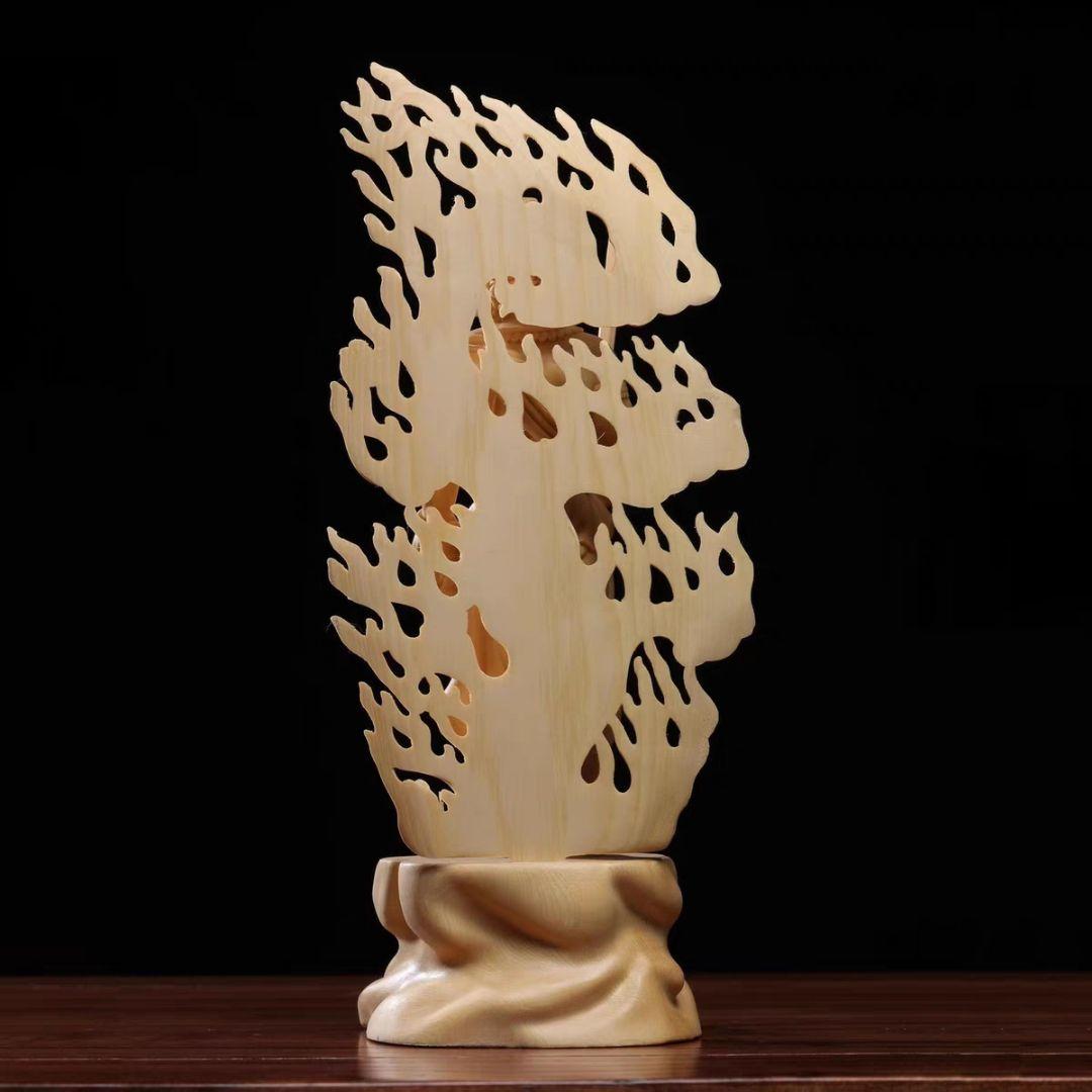 【修縁堂】仏教美術品 大迫力 不動明王 立像 不動明王像 木彫仏教 精密彫刻