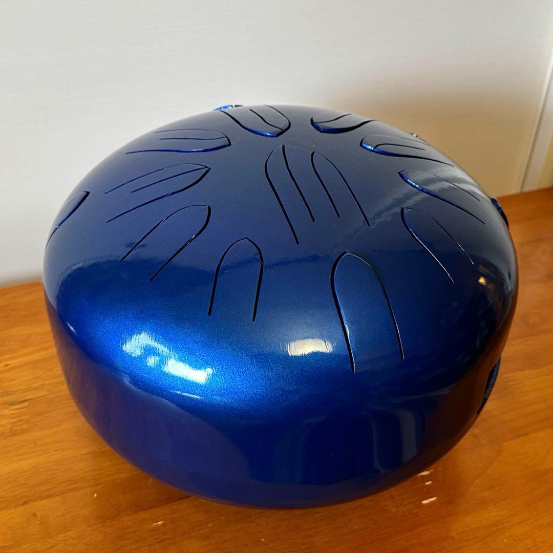 さざなみドラム 大型 ブルー マレット付き 癒し ヒーリング タングドラム