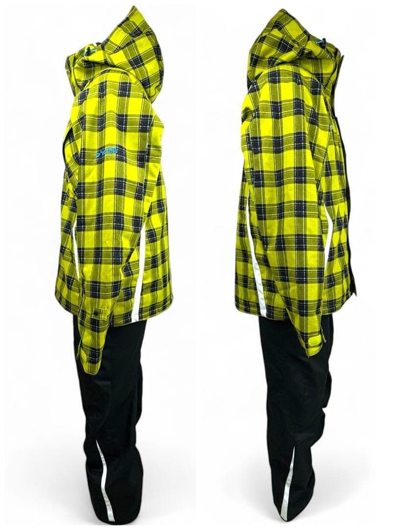 美品 フェニックス スキーウェア 上下セット イエローチェック XS（0サイズ）