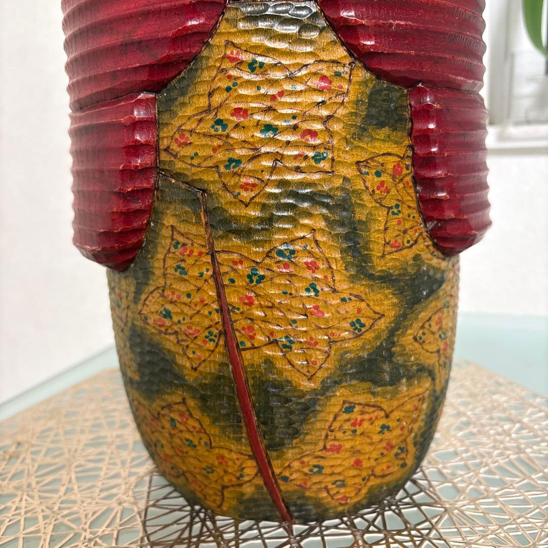 創作こけし 草紅葉 加藤竜雄作