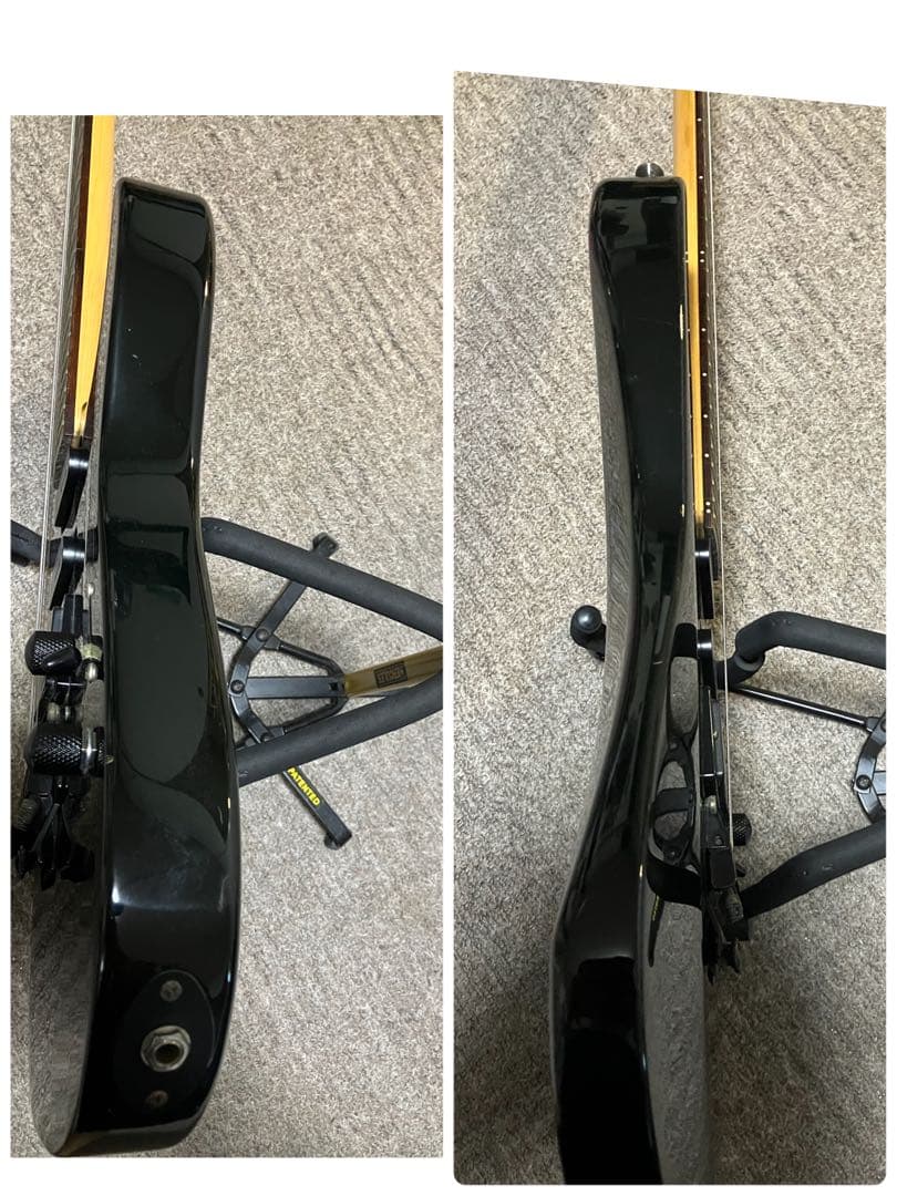 フェルナンデス　フロイドローズ ブラック　旧アクティブ回路　パッシブエレキギター