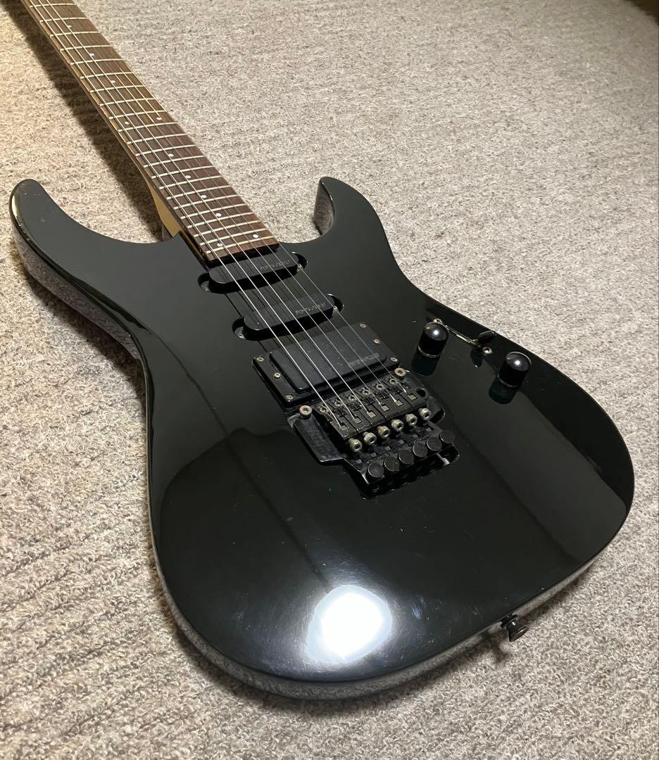 フェルナンデス　フロイドローズ ブラック　旧アクティブ回路　パッシブエレキギター