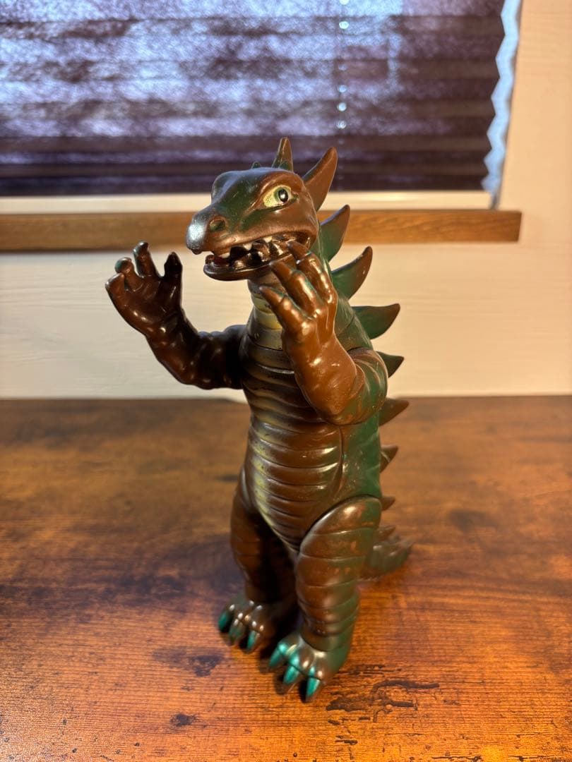 流星人間ゾーン　バルガラス　当時物　ソフビ　オレンジ製　ブルマァク　マルサン