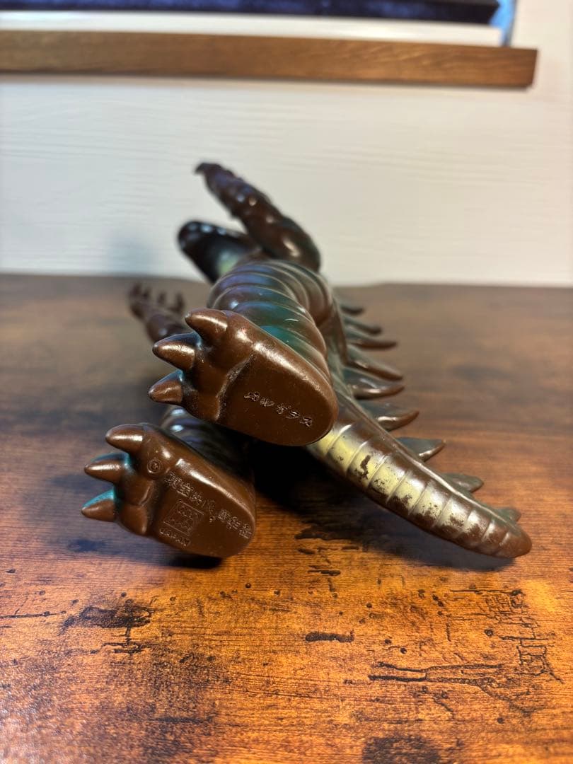 流星人間ゾーン　バルガラス　当時物　ソフビ　オレンジ製　ブルマァク　マルサン