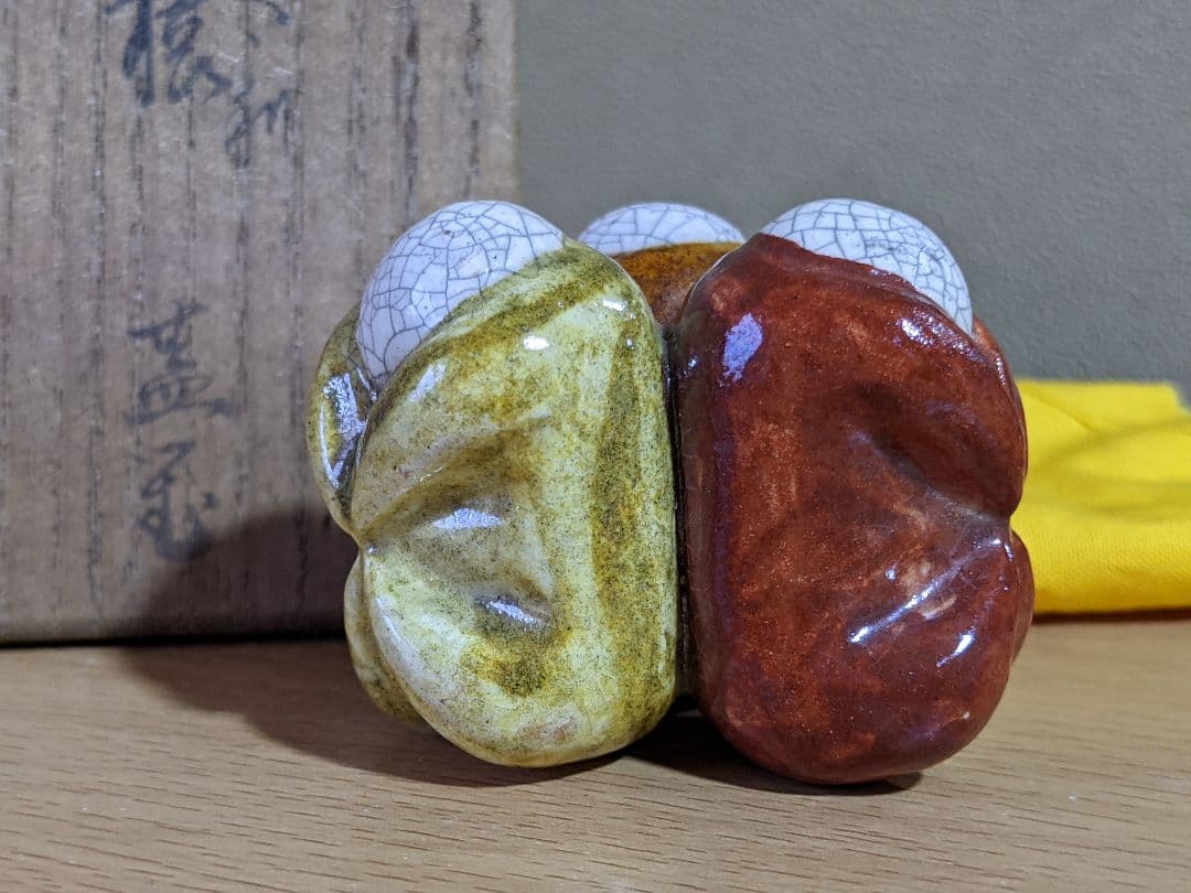 ⭐九世 大樋長左衛門作 猿蓋置 大樋焼 アンティーク 骨董品 コレクション