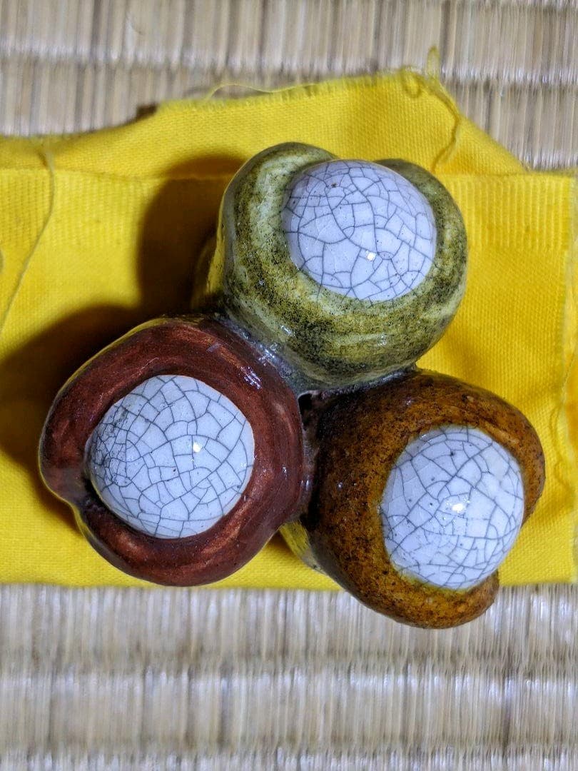 ⭐九世 大樋長左衛門作 猿蓋置 大樋焼 アンティーク 骨董品 コレクション