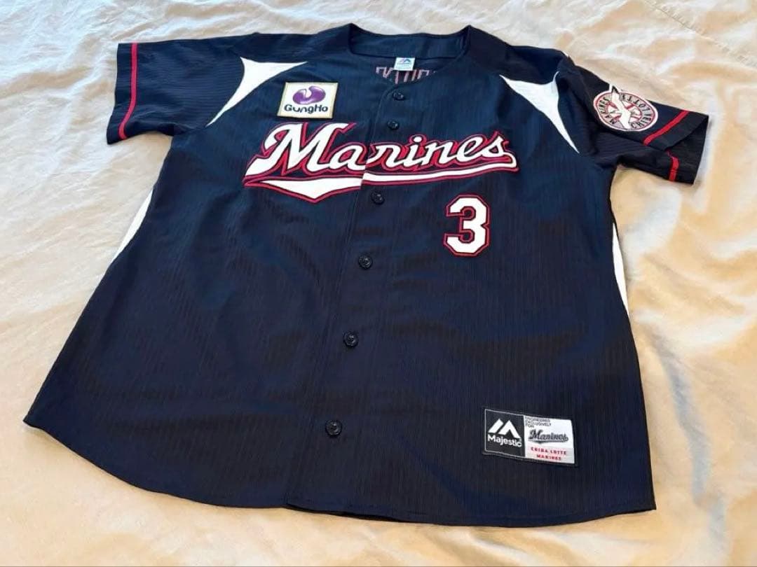 角中 勝也 ビジターユニフォーム Lサイズ 千葉ロッテマリーンズ