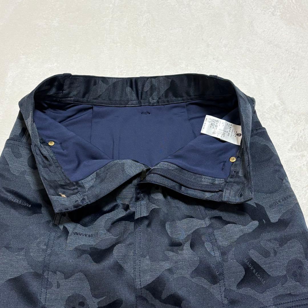 MARK & LONA カモフラスカート 迷彩 ゴルフウェア ブラック系 36