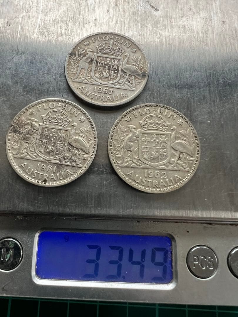 外国銀貨　オーストラリア銀貨　3年号