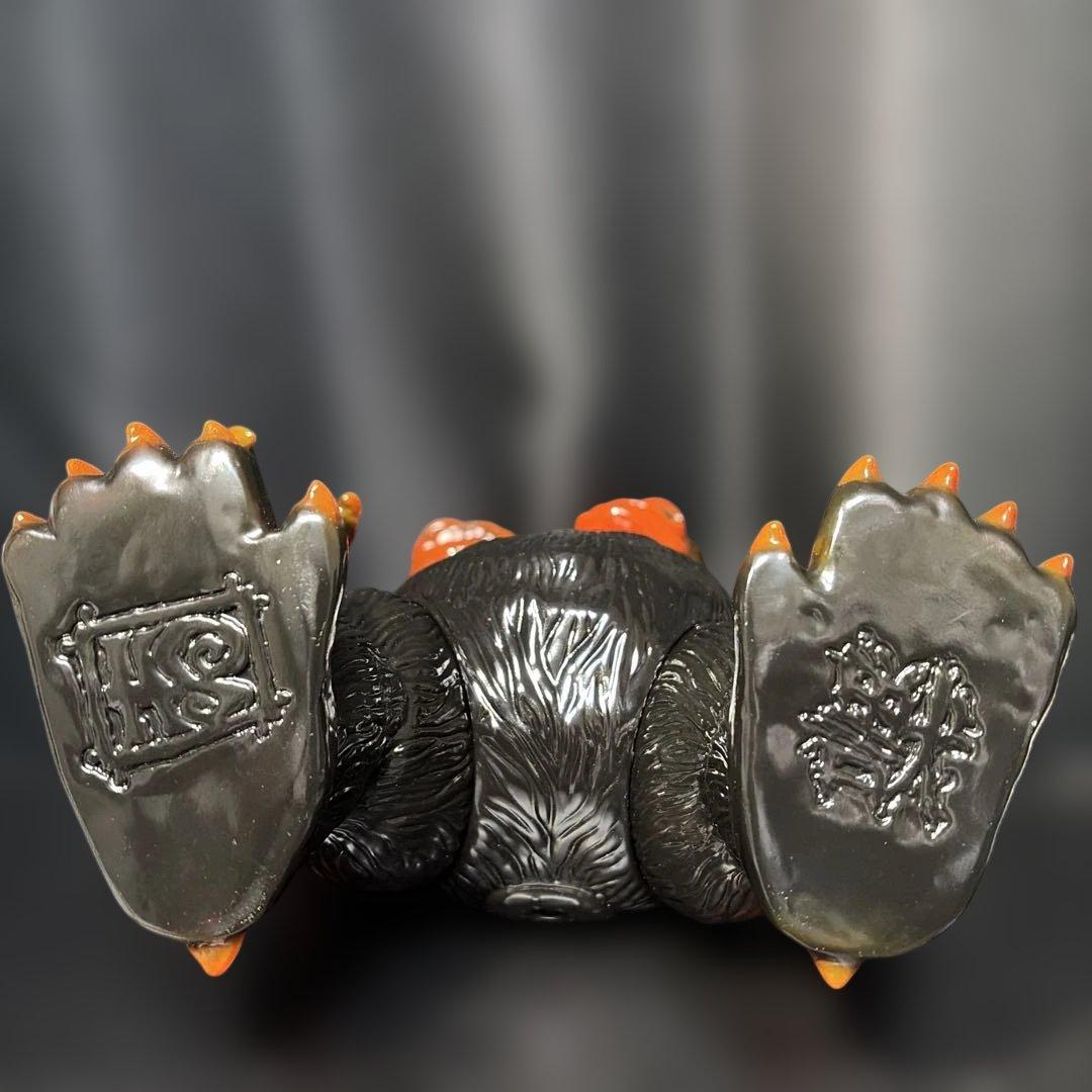 ゴリラ獣 赤色 クリア ソフビ