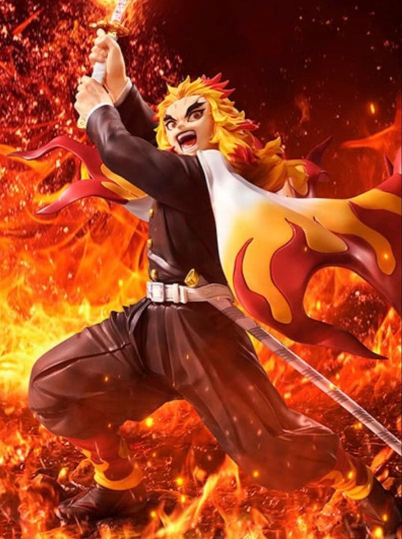 鬼滅の刃　煉獄杏寿郎　ベルファイン　フィギュア　DXver.限定木製プレート付き