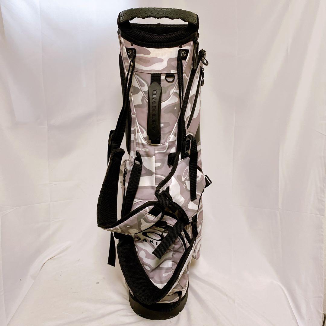 オークリー　スタンド付キャディバッグ　ホワイト　白　グレー　迷彩　カモフラージュ