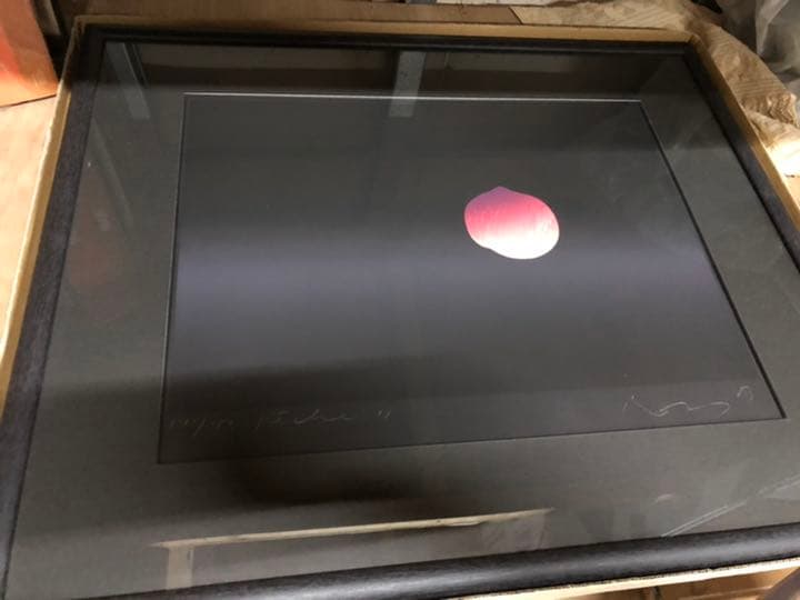 井上公三 桃 絵画 版画 ブラック サイン入り 限定150 リトグラフ