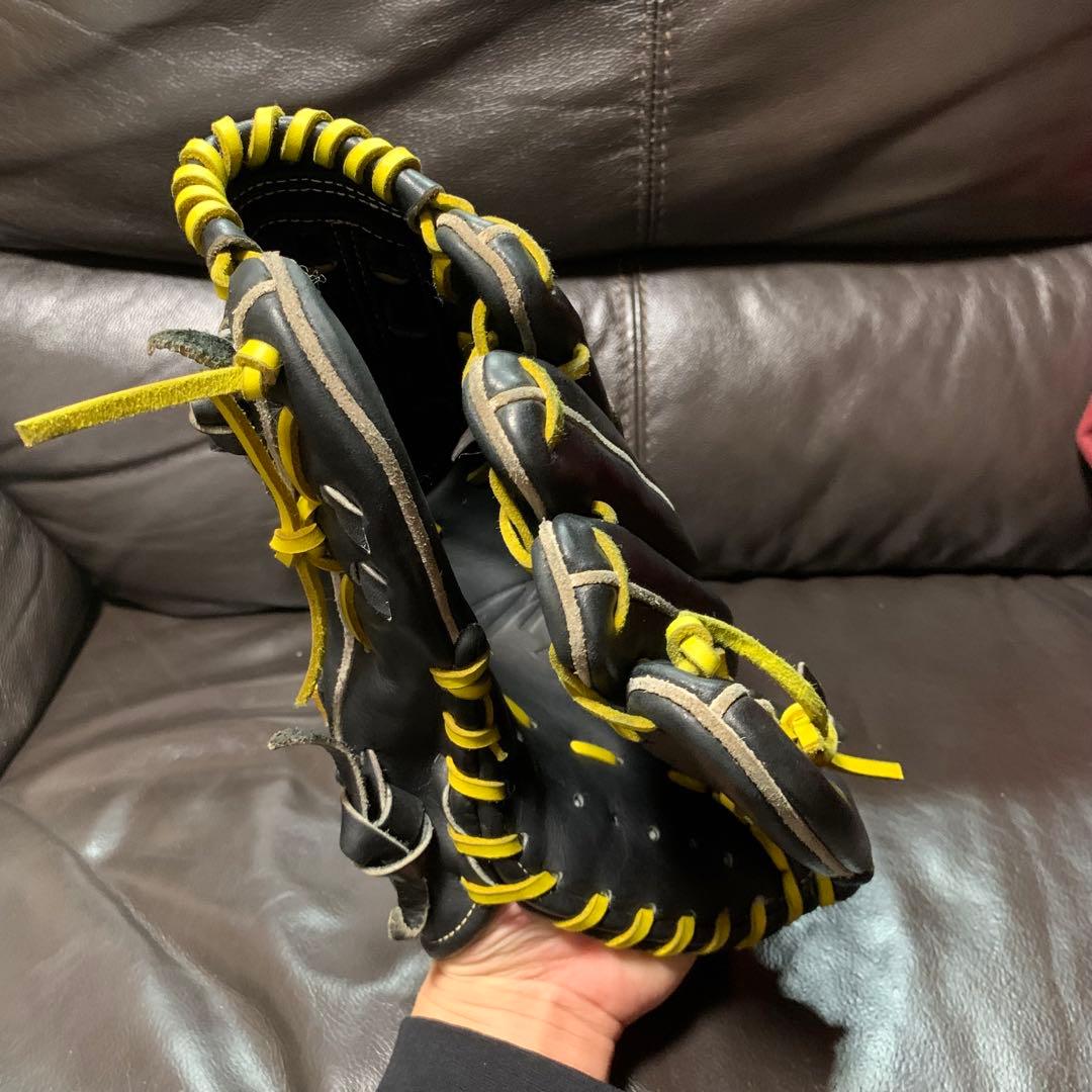 Mizuno Pro 軟式投手用グローブ ブラック/イエロー