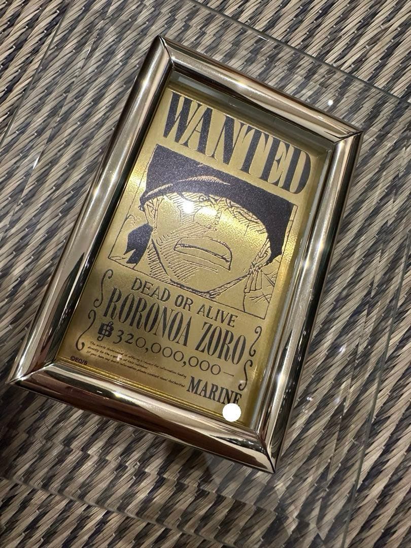 ロロノア・ゾロ 純金　手配書GOLDカード