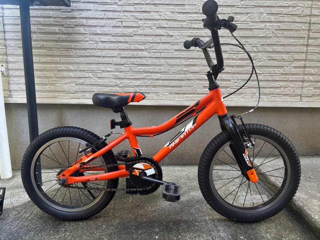 GIANT AMIMETOR オレンジ色 16インチ 子供用自転車 補助輪付き