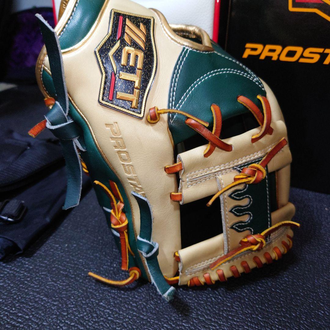 ZETT PROSTATUS 軟式グローブ グリーン/ベージュ