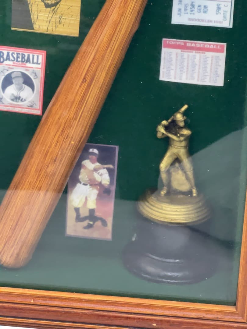 大リーグ ガラス額入り 記念品 ベーブ・ルース 1957 ベースボール
