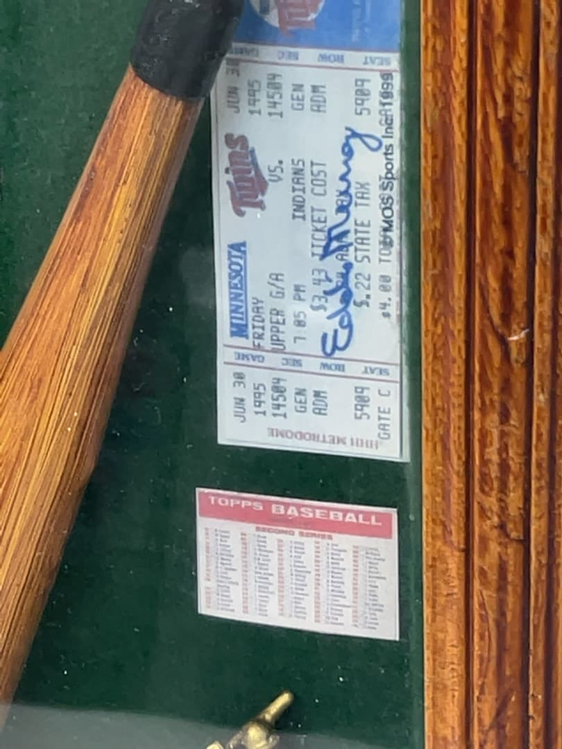 大リーグ ガラス額入り 記念品 ベーブ・ルース 1957 ベースボール