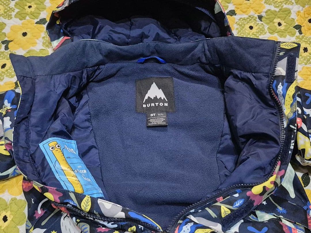 3T 美品 スノーボードウェア 子供 つなぎ 紺 カラフル バートン used