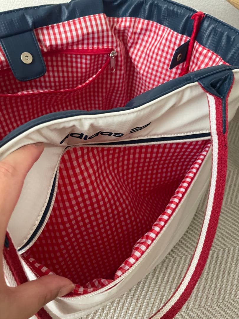 adidas ゴルフバッグ ホワイト ネイビー