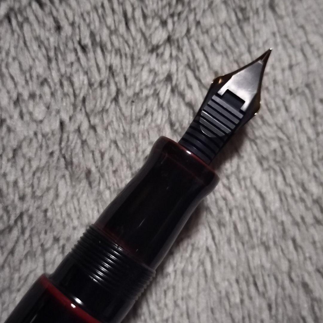 中屋万年筆 ライターピッコロ 黒溜 細字 総エボナイト