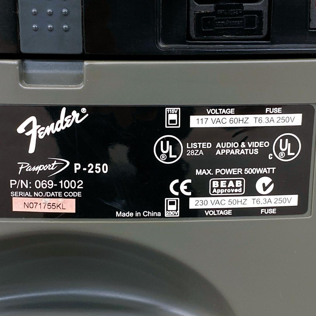 Fender Passport P-250 PAシステム 本体セット フェンダー