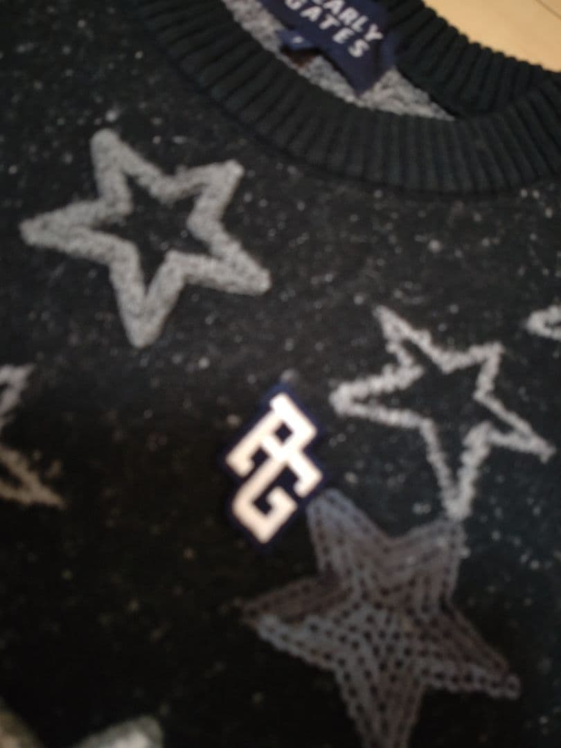 【美品】パーリーゲイツ 星柄ニット Mサイズ