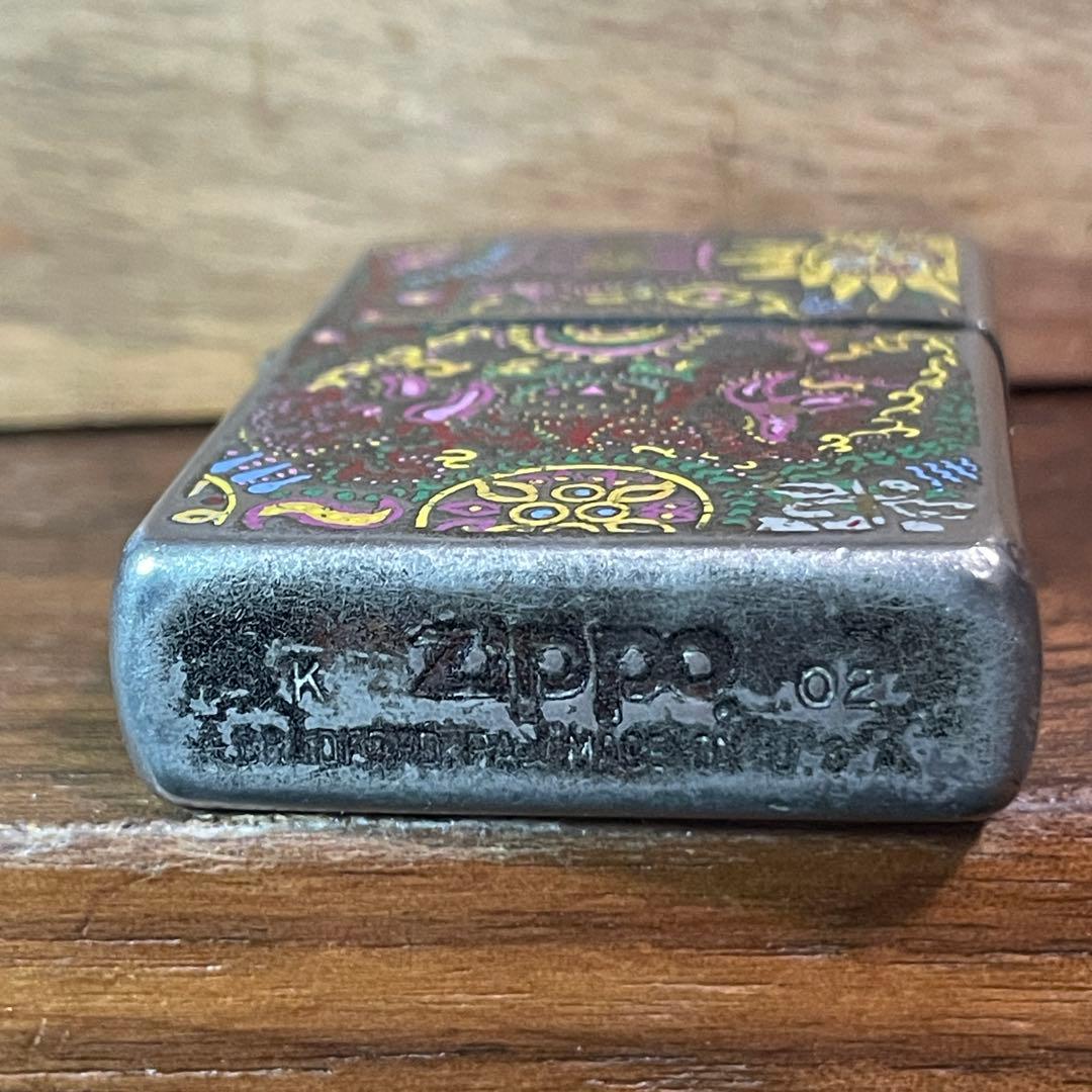 ZIPPO hide モデル 2002年 ペイズリー モッキンバードデザイン