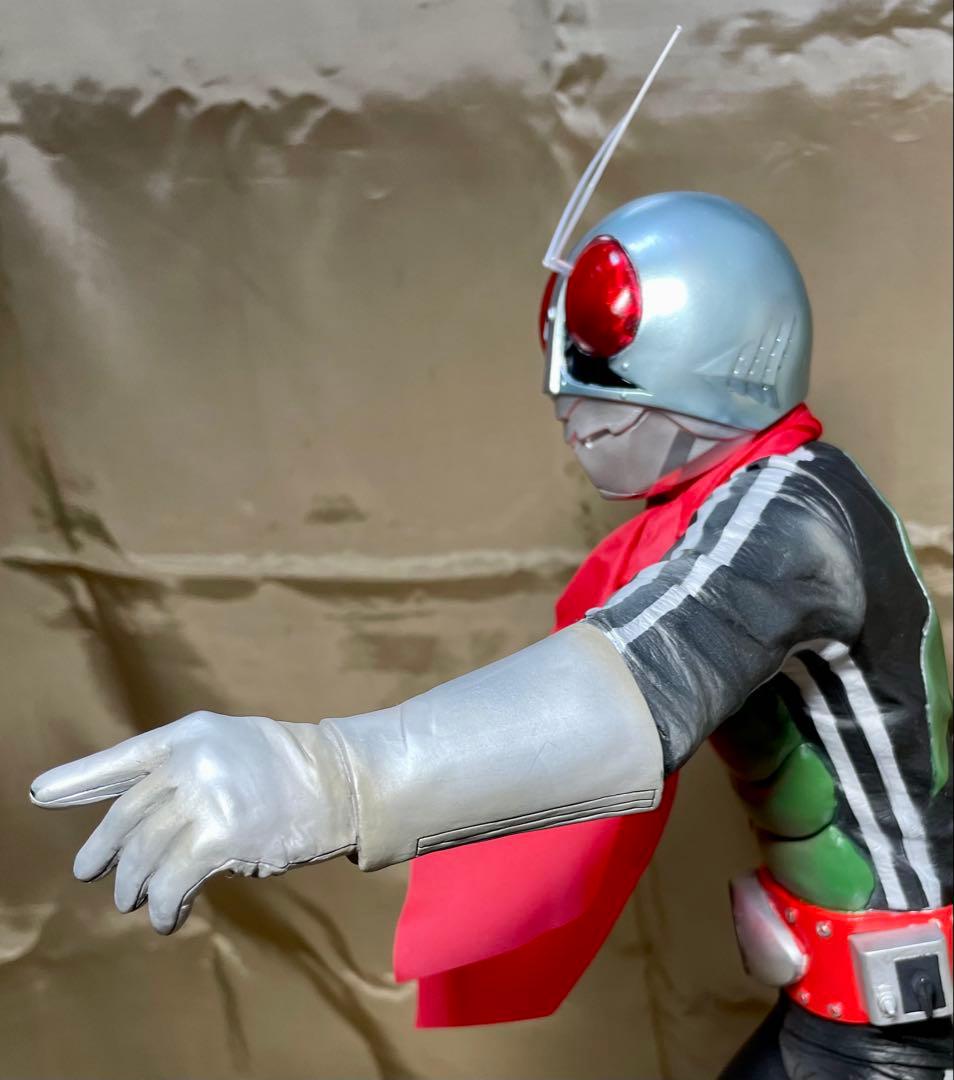 仮面ライダー新1号改造リペイント完成品(検索 海洋堂 メディコム 1/1マスク)