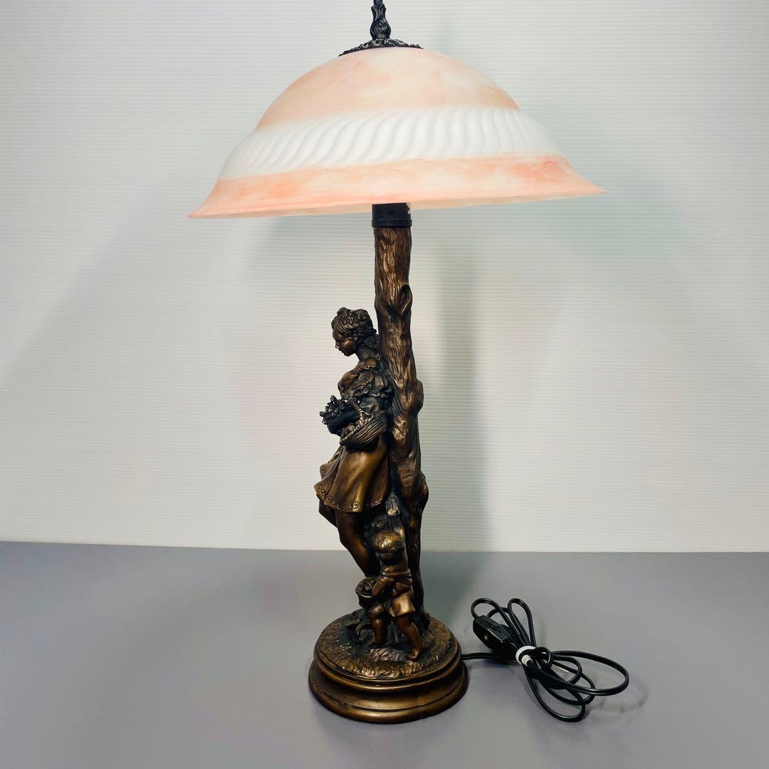 ヴィンテージ 彫刻ランプ テーブルランプ 照明