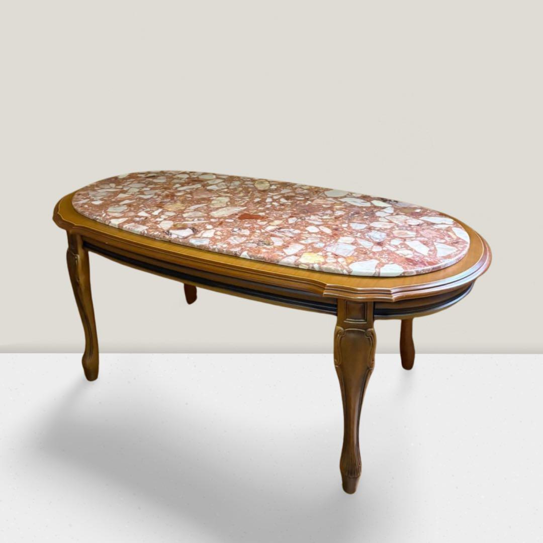 大理石 ローテーブル イタリア製 猫脚 アンティーク