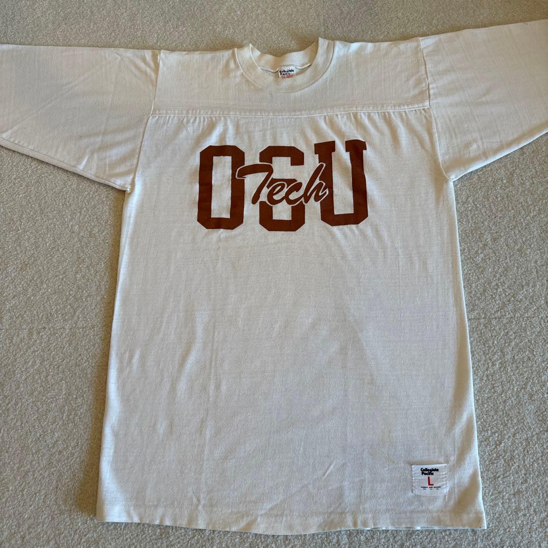 collegiate pacific 七分袖 フットボールTシャツ ヴィンテージ