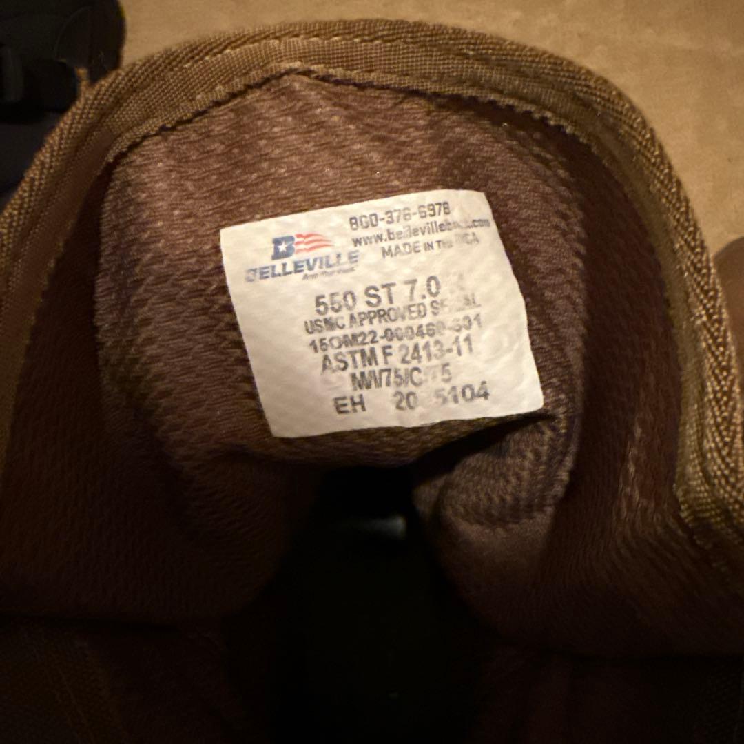 【米軍実物】Belleville 550 ST USMC ミリタリーブーツ