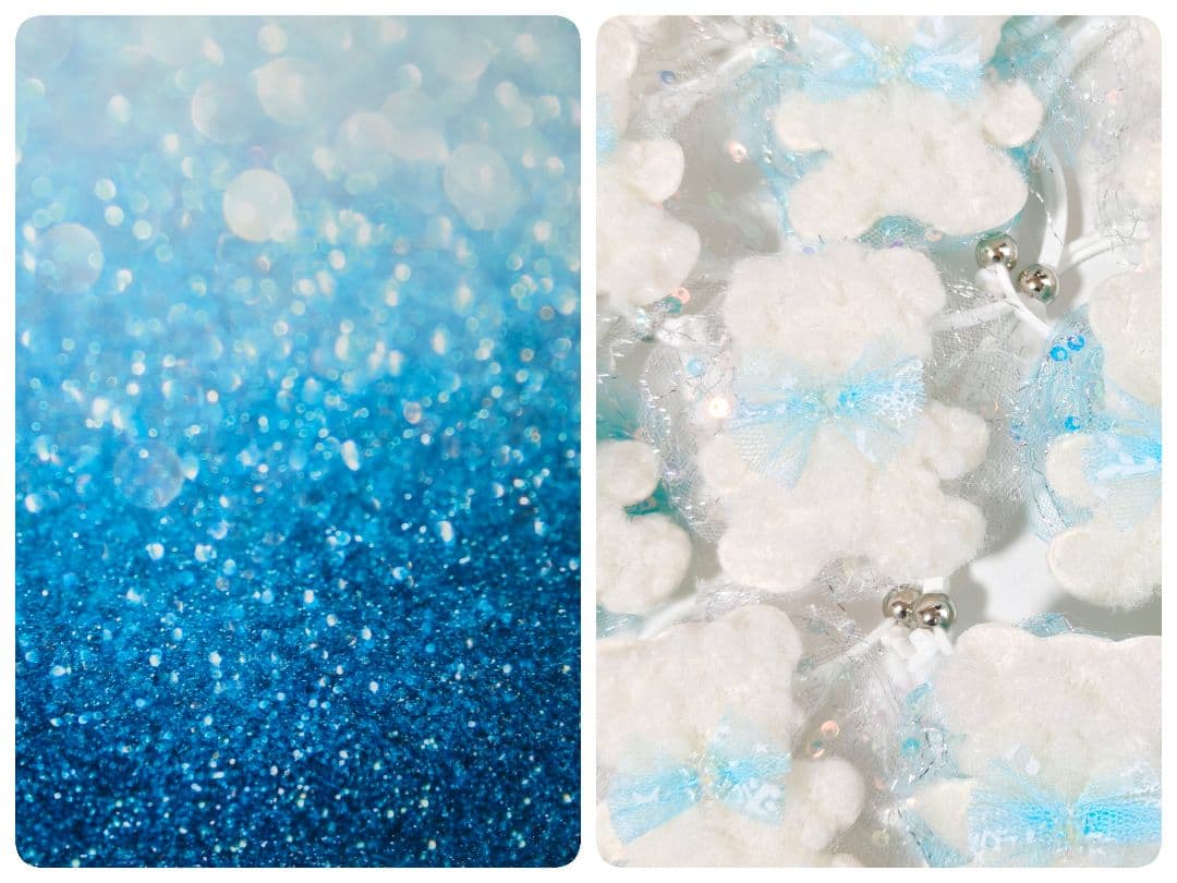 業務用トリミングチョーカー65個+背景布　1月　白くまちゃん　雪の結晶　白熊