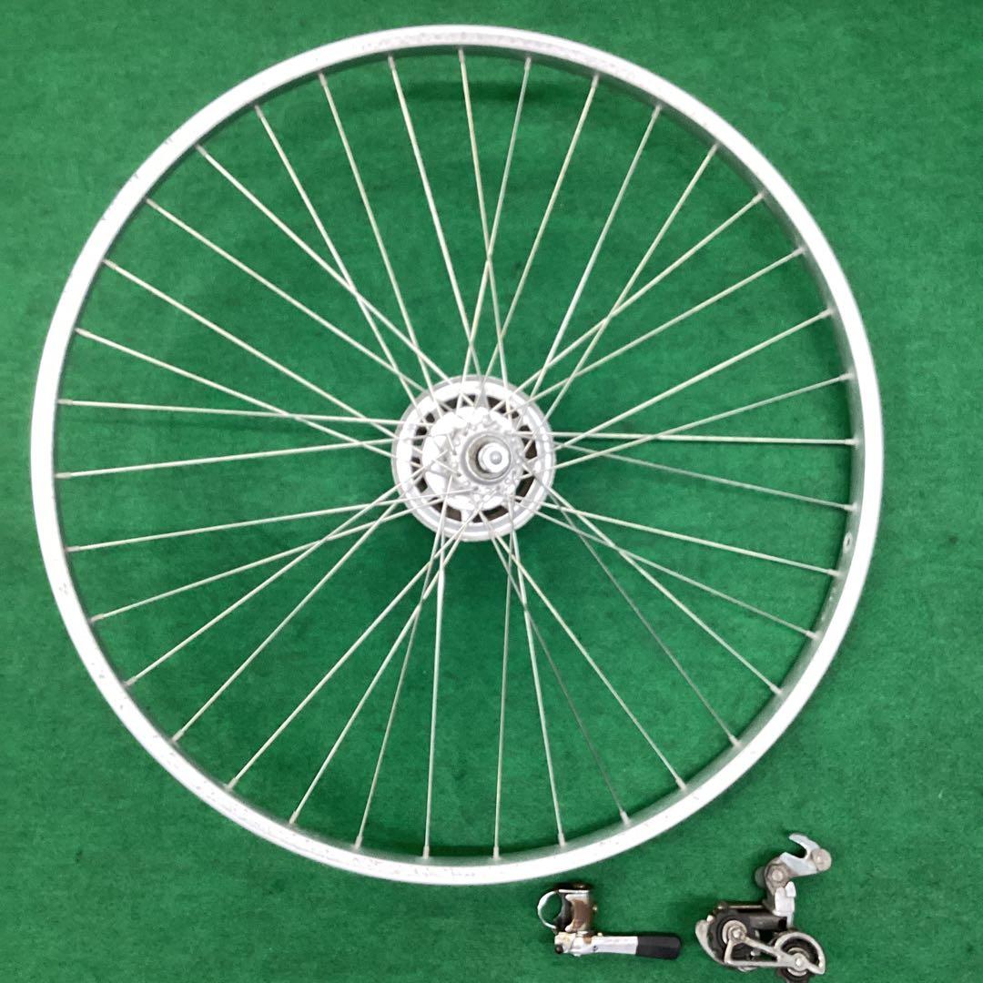 アルミリム 後輪 26x1-3/8 用 外装5段 ギアセット 26インチ　自転車